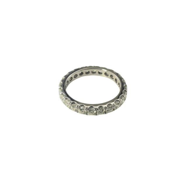 Late 20th Century Late 20th Century 14 Karat White Gold Diamond Eternity Band Size 7.5 For Sale - Image 5 of 8