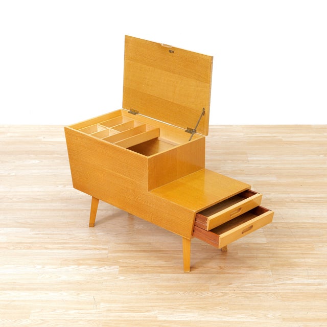 1960s Mid Century Sewing Box Side Table by Vanson Furniture For Sale - Image 10 of 13