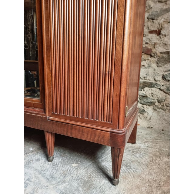 French Art Nouveau Wardrobe with Mirror in Walnut and Oak, 1890s For Sale - Image 4 of 18
