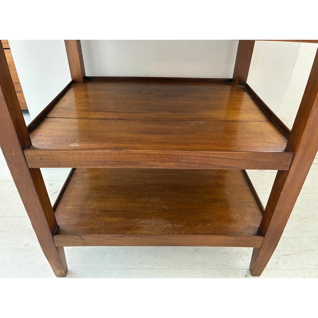 Vintage Wooden Nightstand With Drawer, France For Sale - Image 12 of 18