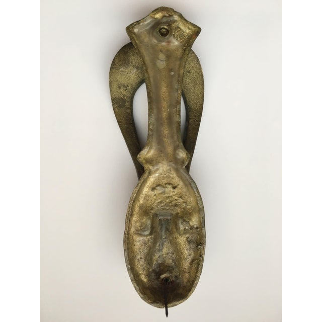 1970s Egyptian Motif Brass Door Knocker For Sale - Image 4 of 6