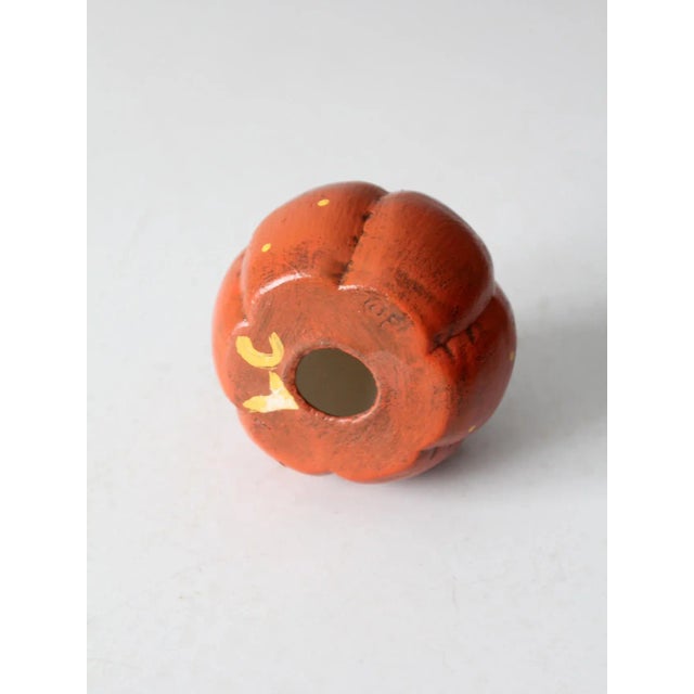 Late 20th Century Vintage Ceramic Pumpkin Figurine For Sale - Image 5 of 7
