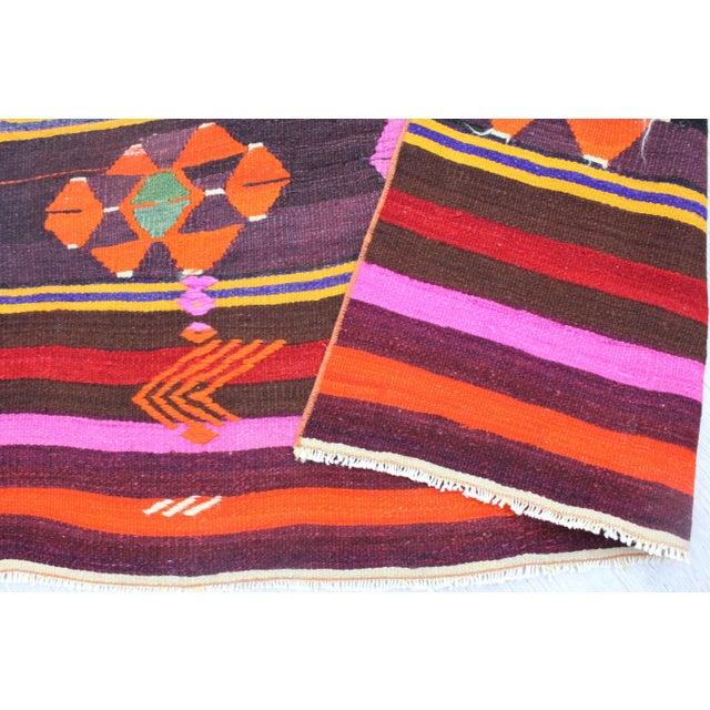 Bohemian Turkish Kilim - 45.5"x116.5" For Sale - Image 11 of 12