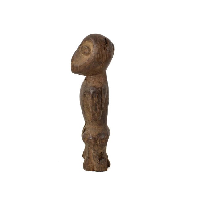 African Early 20th Century Lega Miniature Figure 8 Inch For Sale - Image 3 of 7