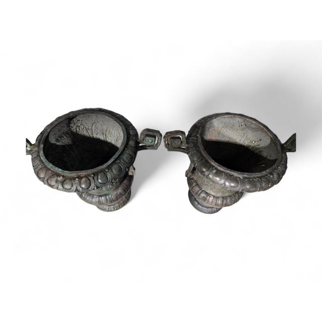 Large Bronze Vases, 1950s, Set of 2 For Sale - Image 14 of 18