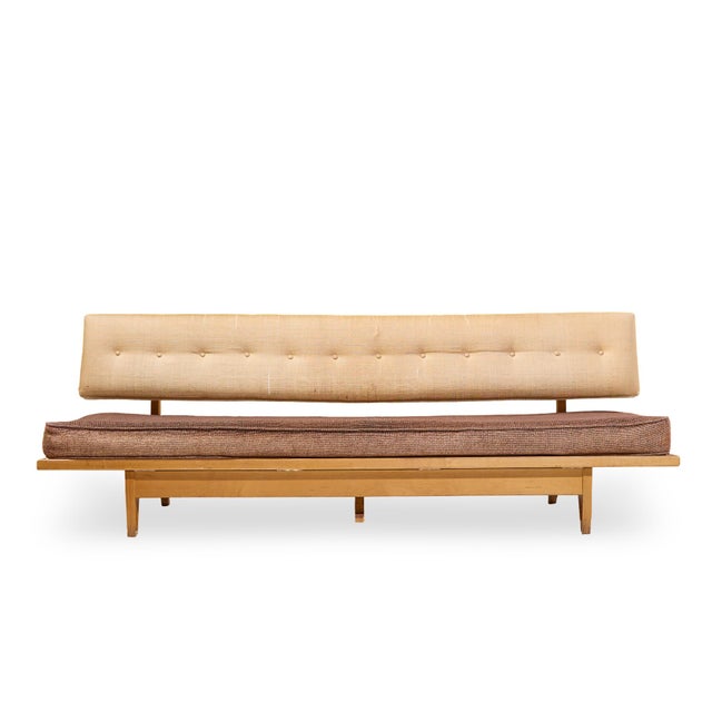 Richard Stein for Knoll Model 700 Mid Century Birch Daybed Sofa This daybed measures: 76 wide x 41 wide x 24 inches high,...