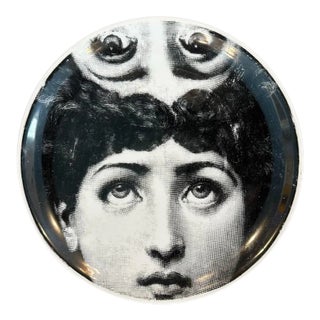 Mid 20th Century Piero Fornasetti Decorative Plate Featuring the Head of Italian Opera Singer Lina Cavalieri For Sale