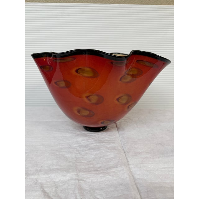 Design Plus Gallery presents a Scalloped Edged Bowl from Cohn-Stone Studios. The bowl has an enriched shape with brown and...
