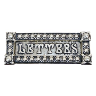 Victorian Brass Letter Box from James Cartland & Sons, 1899 For Sale