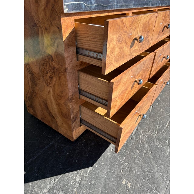 Postmod Faux Burl & Chrome Niner For Sale - Image 9 of 11