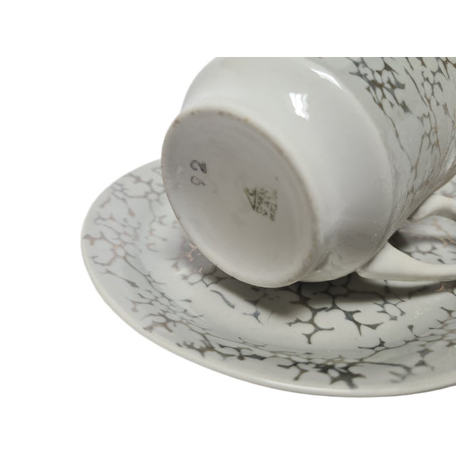 Vintage Polish Cup and Saucer from Wałbrzych Pottery, 1970s, Set of 2 For Sale - Image 6 of 12