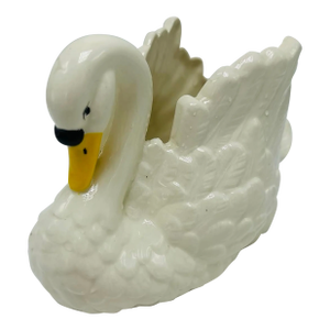 Vintage Ceramic Swan Planter