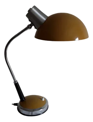 Desk Lamp with Chrome-Plated Metal Parts on Black Plastic Base with Metal Shade, 1980s