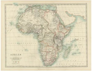 Antique Map of Africa, 1903, Paper