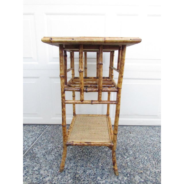 Antique English Tiger Bamboo Table For Sale - Image 10 of 17