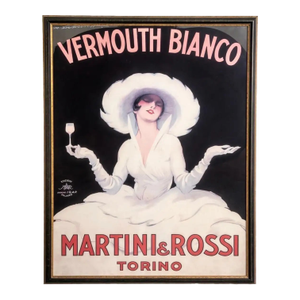 Marcello Dudovich Vermouth Bianco Martini & Rossi, Torino Poster, Framed