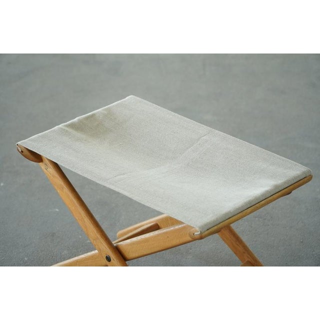 Model 203 Oak Folding Stool by Uno & Östen Kristiansson, 1950s For Sale - Image 6 of 13
