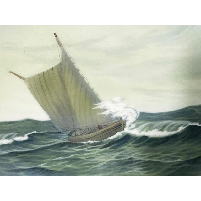 Seascape Porcelain Wall Plate from Bing & Grøndahl, 1890s For Sale - Image 6 of 6