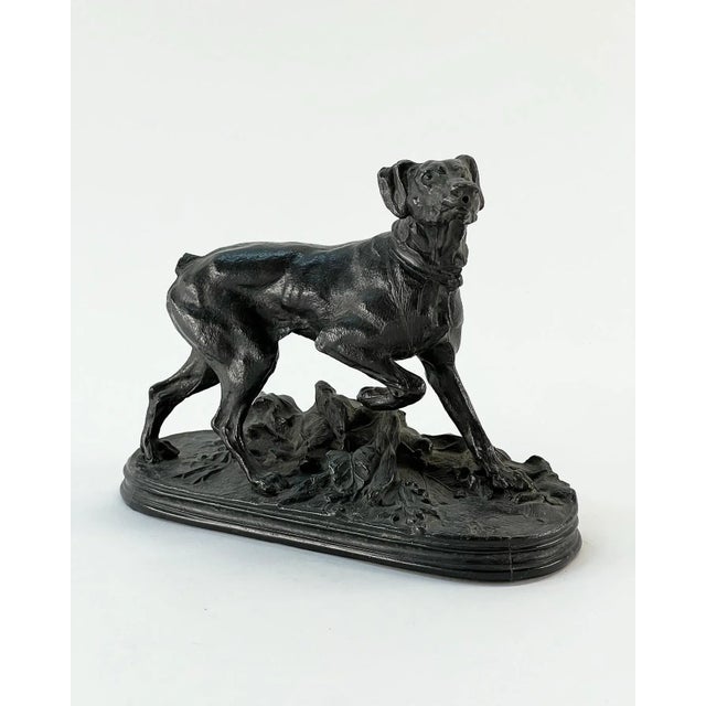 A wonderful vintage French 19th century Labrador cast bronze sculpture, unsigned, is from an original sculpture by Jules...