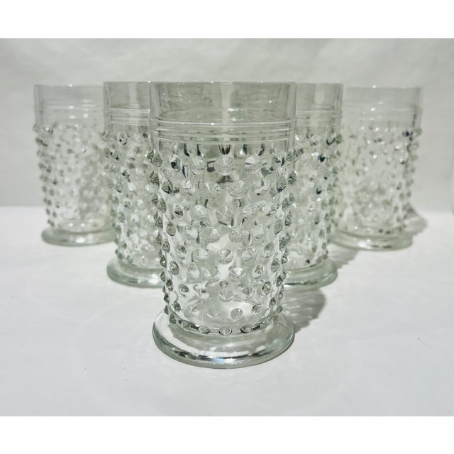Vintage Fenton Glass Hobnail Glass Tumblers Set of 7 Chairish