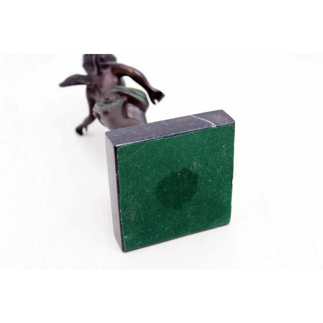 Art Nouveau Bronze Statuette by Eduardo Rossi, 1950 For Sale - Image 4 of 13