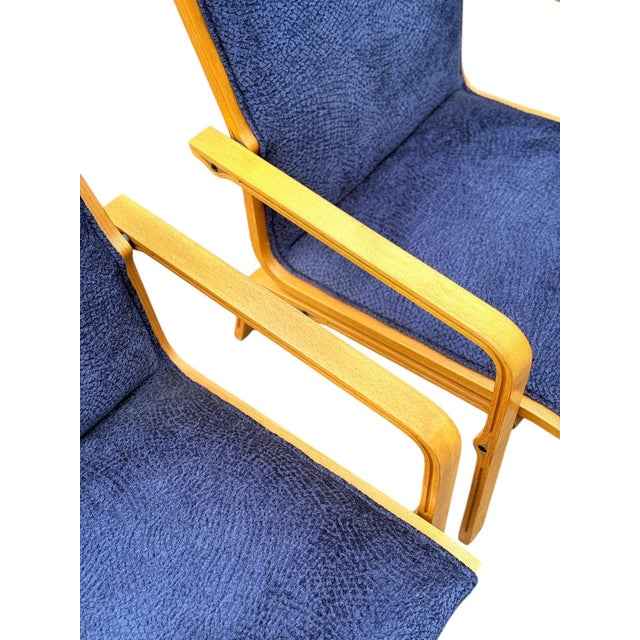 Arne Jacobsen Late 20th Century Arne Jacobsen High-Back Lounge Chairs | Pair Fritz Hansen Vintage For Sale - Image 4 of 15
