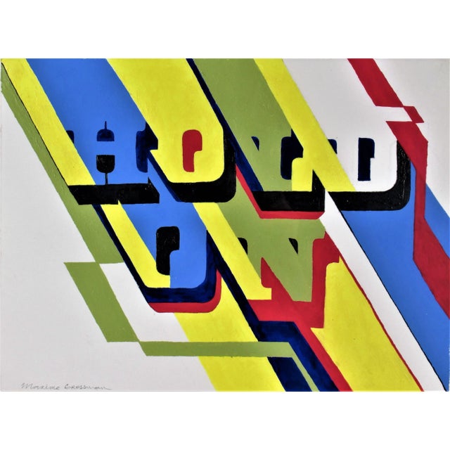 This artwork titled "Hold On" 2012 is an acrylic paint on paper by artist Maxime Maurice Grossman, b.1989. It is hand...