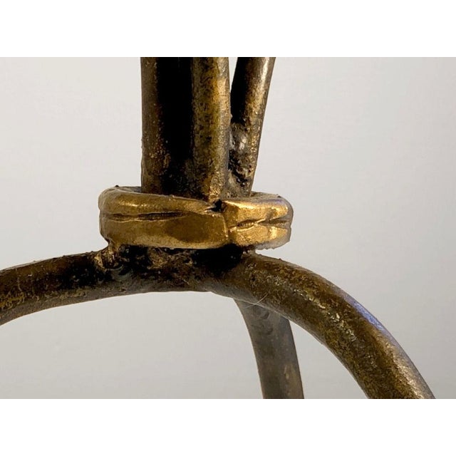 Gold Vintage French Brutalist Candleholder, 1990 For Sale - Image 8 of 18