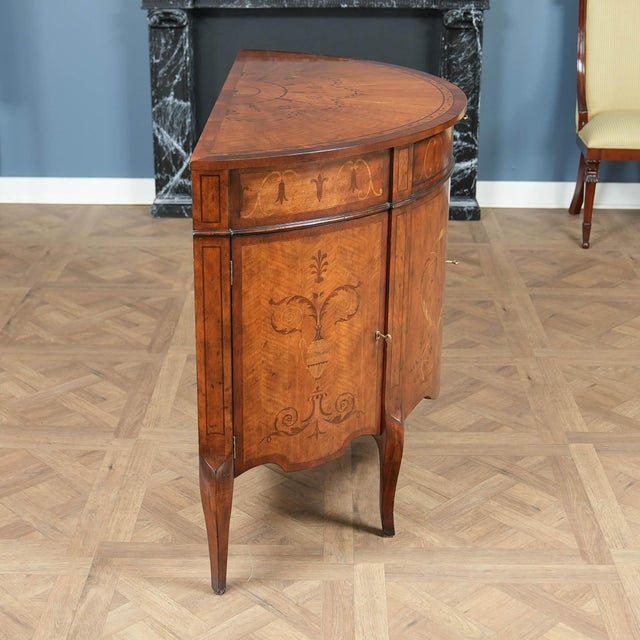 Vintage John Richard Demi Lune Cabinet For Sale - Image 12 of 16