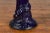 Early 20th Century Chinese Antique Dark Blue Glazed Pedestal Stand with Raised Motifs For Sale - Image 5 of 10