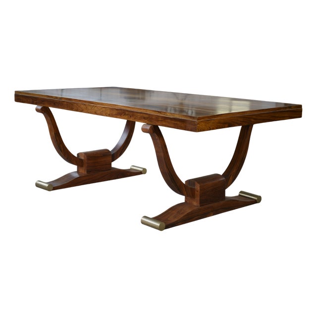 Vintage Art Deco Wooden Table, 1940s For Sale