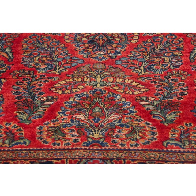 Mid 20th Century Vintage Persian Sarouk Rug - 03'05 X 04'09 For Sale - Image 5 of 9