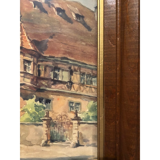 Vintage German Architectural Print of Rothenburg Ob Der Tauber “Weißer Turm,” C. 1935–1955 For Sale - Image 4 of 12