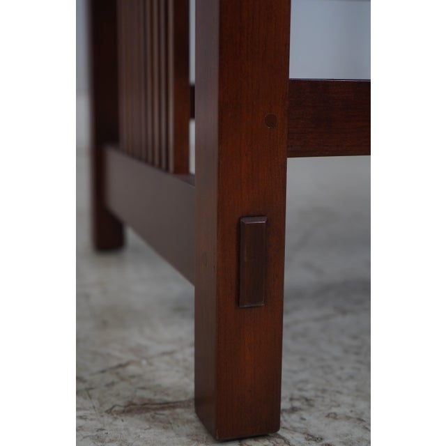 Stickley Mission Style Cherry Spindle Back Settee For Sale In Philadelphia - Image 6 of 18