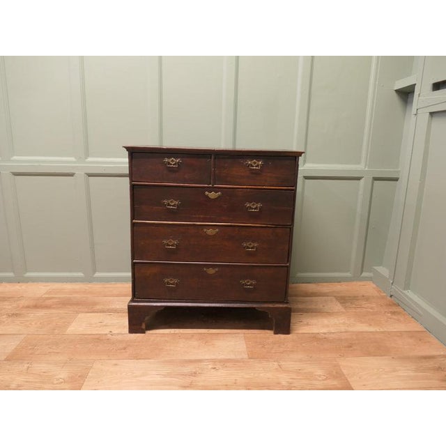 Wood 18th Century Georgian Oak Chest of Drawers For Sale - Image 7 of 8