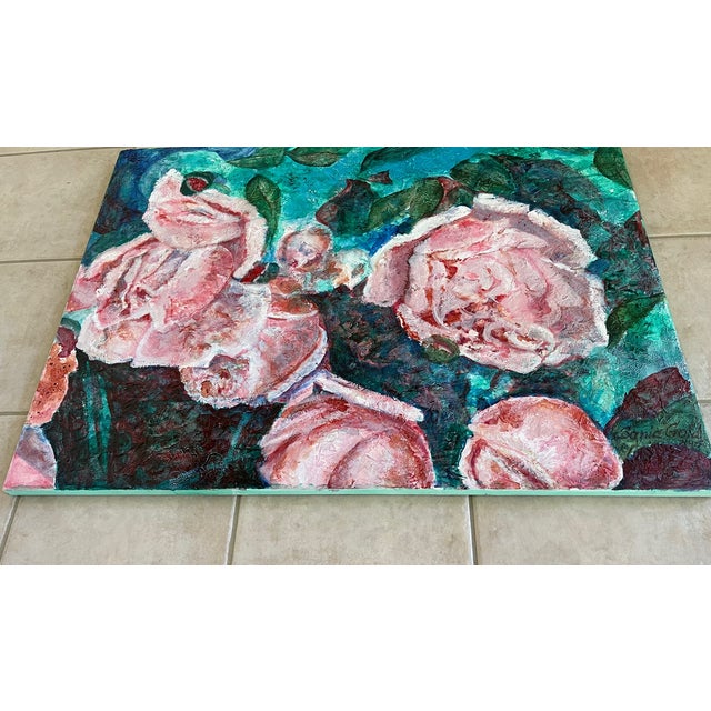 Pink Sonia Gold - "Whisper of Spring" Original Large Oil Painting For Sale - Image 8 of 10