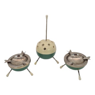Modernist Smoker's Set, Germany / Czechoslovakia, 1950s, Set of 3 For Sale