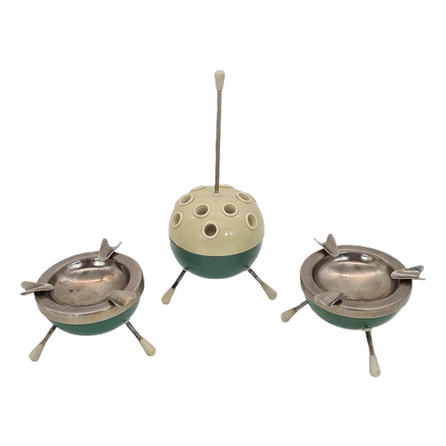 Modernist Smoker's Set, Germany / Czechoslovakia, 1950s, Set of 3 For Sale