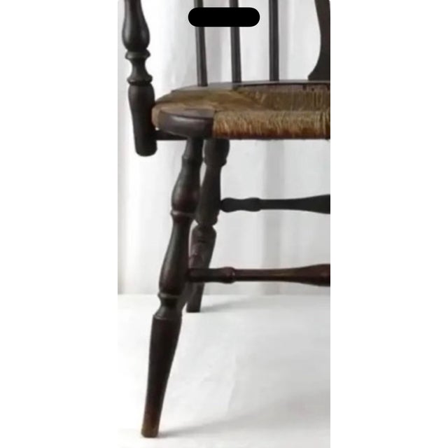 Antique 1920 Windsor Fiddleback Chair For Sale - Image 4 of 10