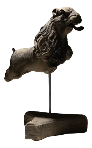 Fragment of Gothic Lion in Sandstone