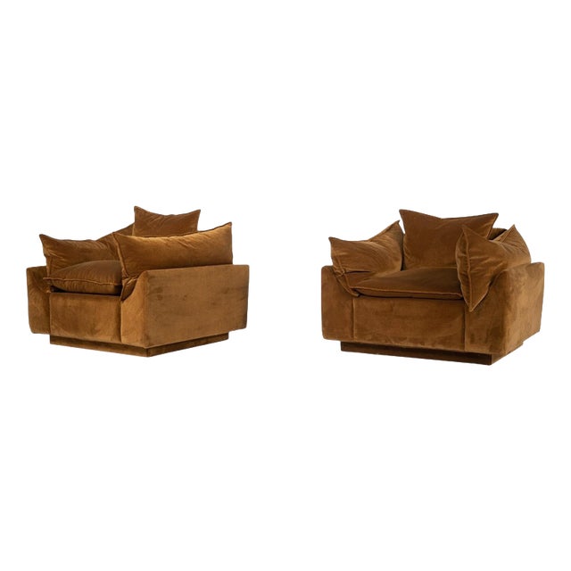 Cado Armchairs by Gunnar Gravesen and David Lewis Divano for ICF, 1970, Set of 2 For Sale