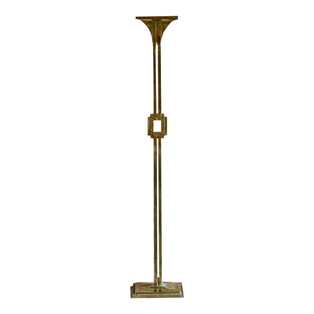 Art Deco Brass Torchiere For Sale