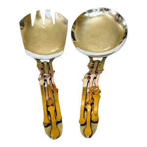 Brutalist Multi Metal Salad Servers