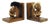 Wood Optymist & Pesymist Hans Bolling Bookends, 1960s, Set of 2 For Sale