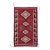 3x5 Contemporary Handmade Modern Navajo Style Crimson Wool Runner Rug For Sale