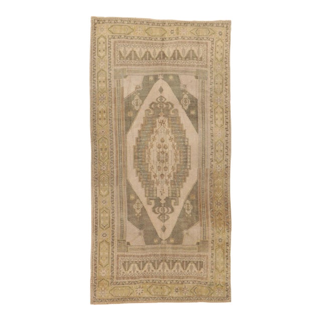 Late 20th Century Vintage Turkish Oushak Rug - 05'04 X 10'08 For Sale