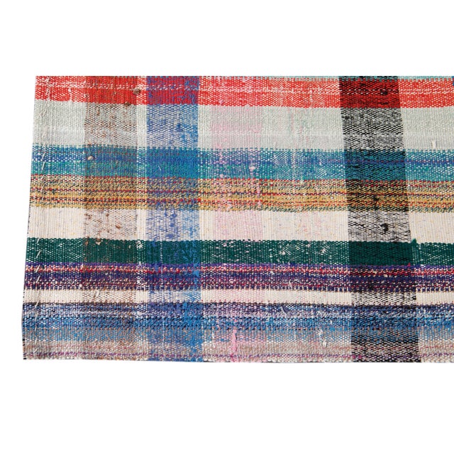 Vintage Flat-Weave Wool Runner 4 X 13 For Sale - Image 11 of 13