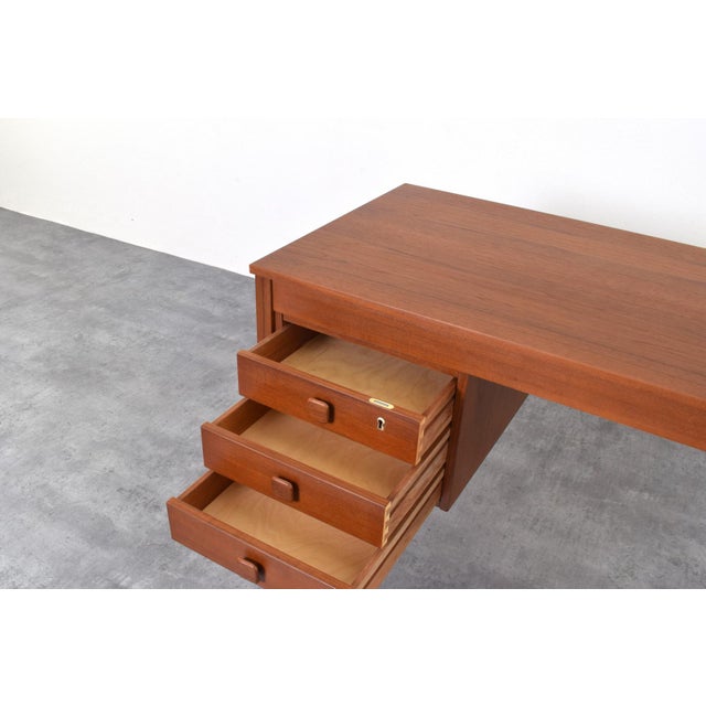 Mid-Century Modern Danish Teak Desk from Domino Møbler, 1960s For Sale - Image 17 of 18