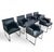 S58 Solo Chairs in Black Leather by Antonio Citterio for B&B Italia, Set of 6 For Sale - Image 11 of 17