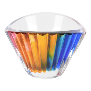 Late 20th Century Rainbow-Colored Kosta Boda Art Glass Table Bowl